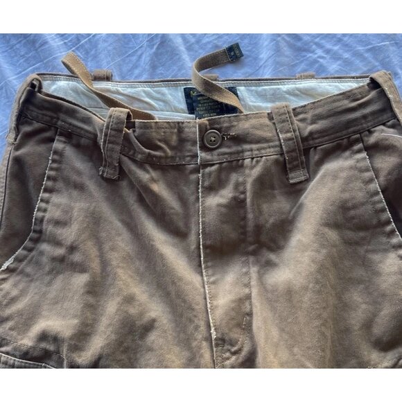Vintage M Gordon Men Cargo Pants Men’s Sz 30R Brown Heavy Twill Utility Workwear - Picture 10 of 16